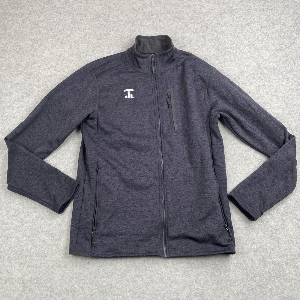The North Face Jacket Mens Small Gray Fleece Lined Full Zip Softshell Outdoor